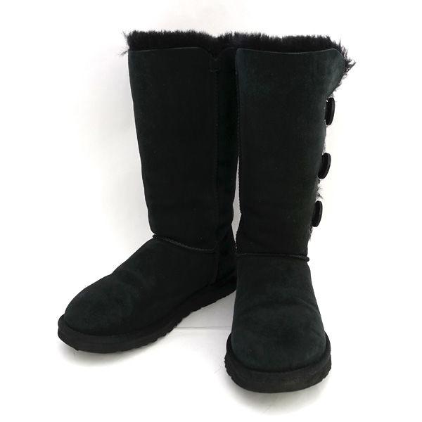 2696　UGG　ベイリーボタン　ブーツ　ブラック　24　新品未使用 UGG / アグ ロングブーツ/ベイリー ボタン/ムートン/ブラック/23cm