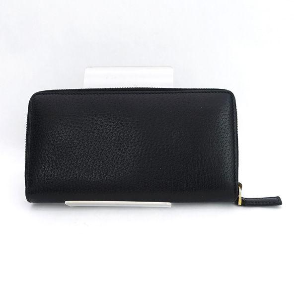 GUCCI（グッチ） GGマーモント ラウンドファスナー長財布 ブラック