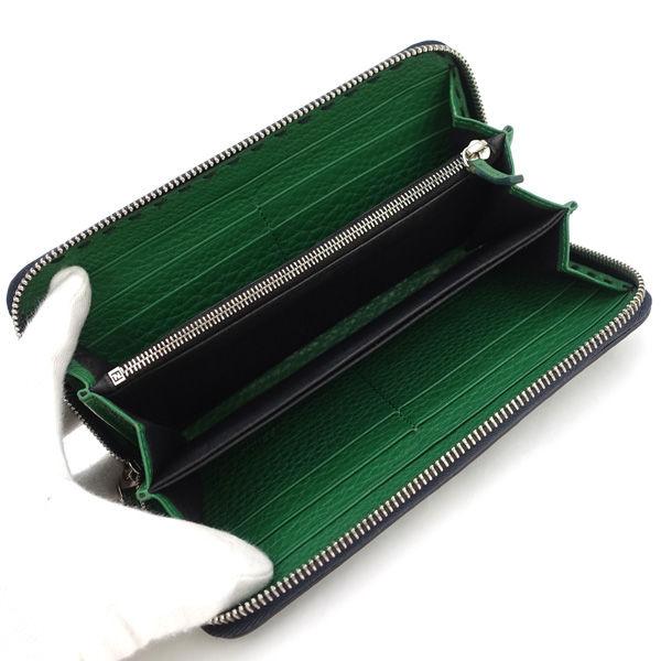 FENDI（フェンディ） ラウンドジップ ロング レザーウォレット 長財布