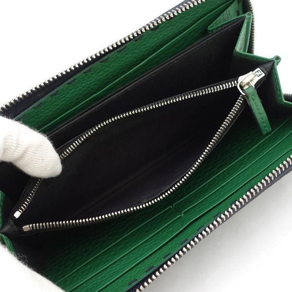 FENDI（フェンディ） ラウンドジップ ロング レザーウォレット 長財布