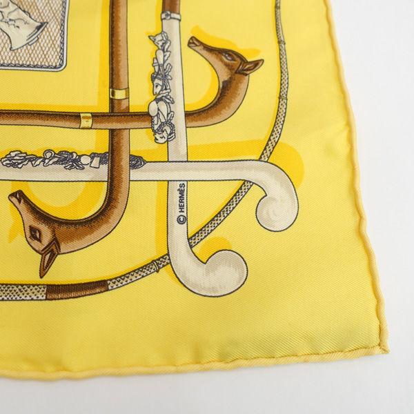 HERMES（エルメス） カレ40 スカーフ CANNES&POMMEAUX ステッキ