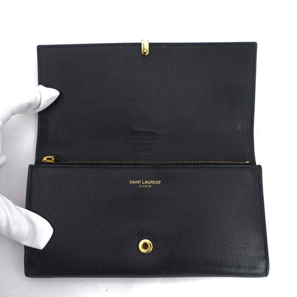 【希少】サンローラン　長財布　Yロゴ　ブラック　ゴールド金具 Yves Saint Laurent（イヴ・サンローラン） SAINT LAURENT / サン