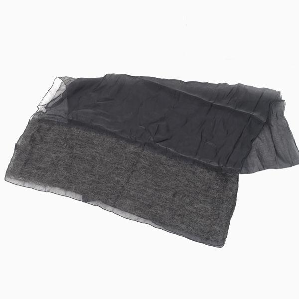 CHANEL / シャネル モヘア シルク ショール ストール グレー ブランド 中古