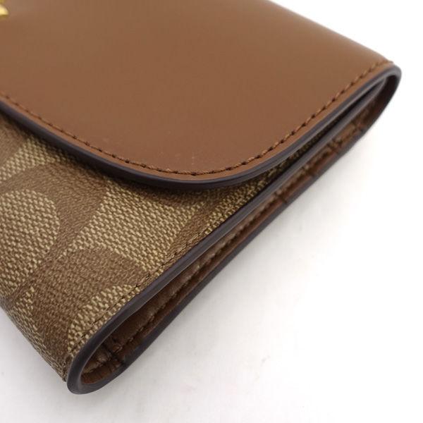 COACH / コーチ シグネチャー 三つ折り財布 チェックブック ウォレット