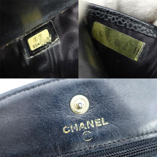 CHANEL（シャネル） キャビアスキン デカココ チェーンウォレット 