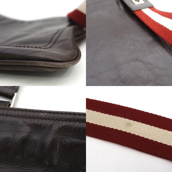 Bally（バリー） ショルダーバッグ/斜めがけ/レザー/ダークブラウン