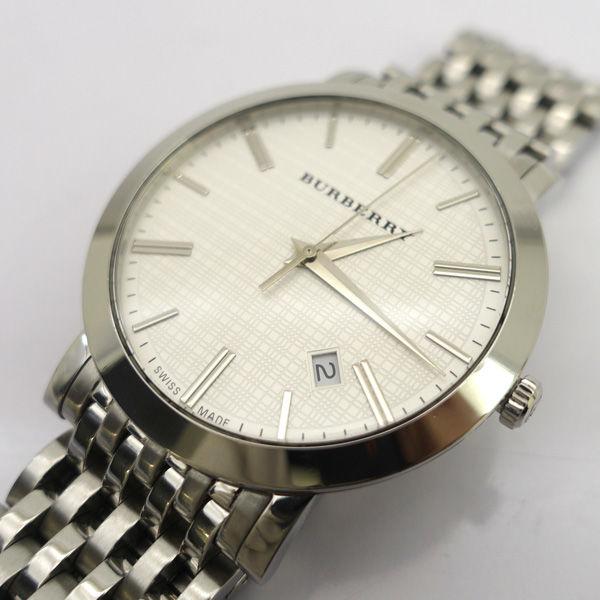 BURBERRY 腕時計BU1170スクエア チェック柄 シルバー BURBERRY 腕時計