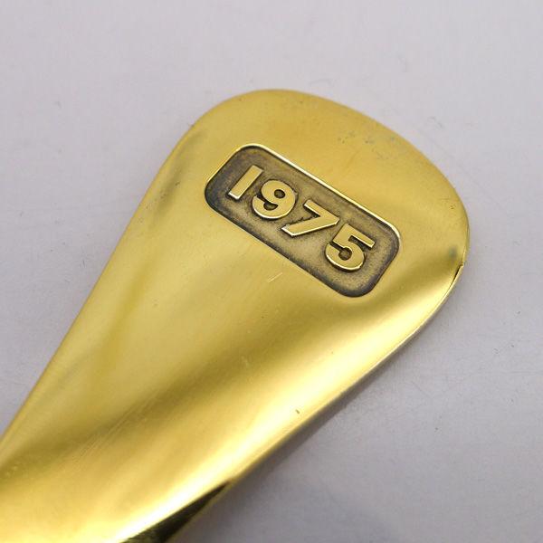 Georg Jensen / ジョージ ジェンセン  1975 STERLING スプーン 1975 デンマーク製 ゴールド ブランド 中古の画像