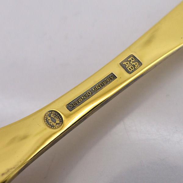 Georg Jensen / ジョージ ジェンセン  1975 STERLING スプーン 1975 デンマーク製 ゴールド ブランド 中古の画像