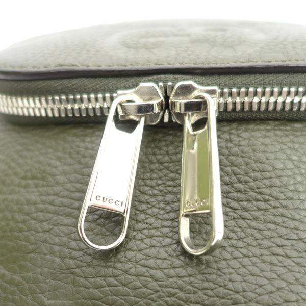 GUCCI（グッチ） ジャンボGG スリングバッグ カーキ エンボスレザー