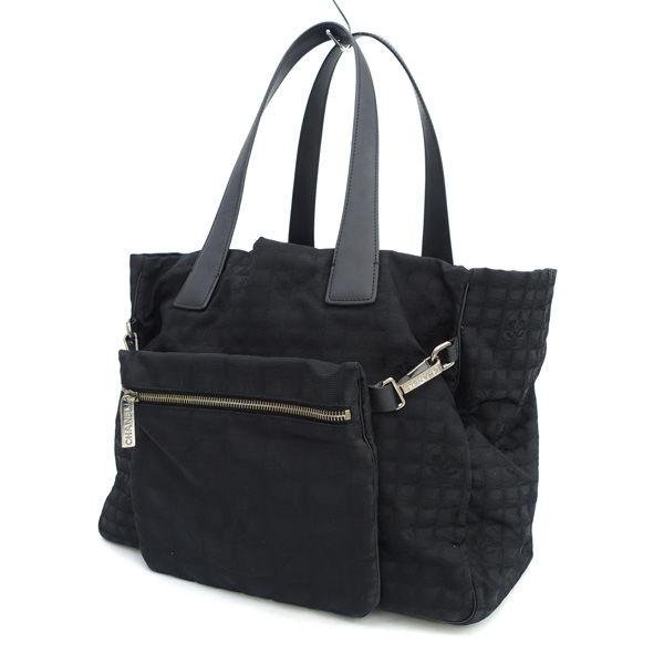 CHANEL / シャネル  ニュートラベル トートバッグ ナイロン ココ ブラック A26156 ブランド 中古の画像