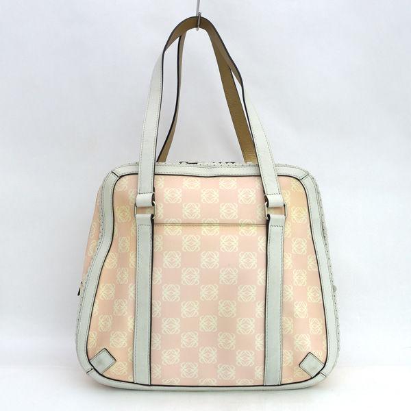 LOEWE（ロエベ） リボン アナグラム バッグ ピンク チャーム付き 