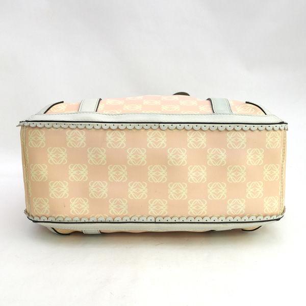 LOEWE / ロエベ ◆リボン アナグラム バッグ ピンク チャーム付き 【バッグ/バック/BAG/鞄/カバン】 ブランド【中古】 [0220553219] LOEWE（ロエベ） リボン アナグラム バッグ ピンク チャーム付き