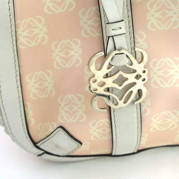 LOEWE / ロエベ ◆リボン アナグラム バッグ ピンク チャーム付き 【バッグ/バック/BAG/鞄/カバン】 ブランド【中古】 [0220553219] LOEWE（ロエベ） リボン アナグラム バッグ ピンク チャーム付き