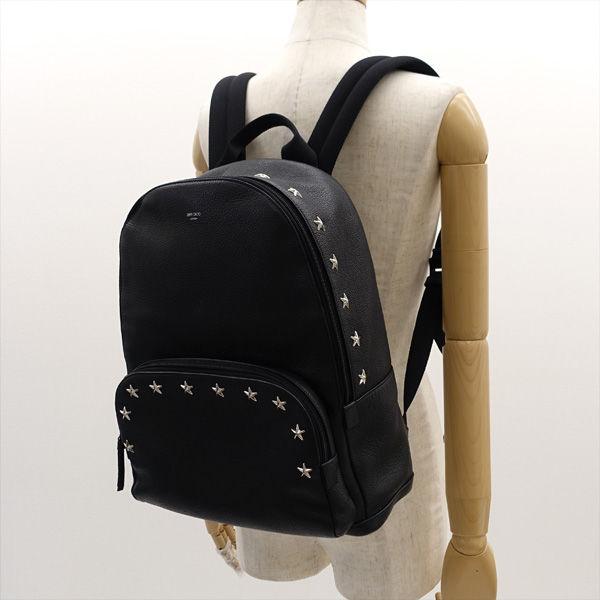 JIMMY CHOO ジミーチュウ スタッズ レザーリュック ブラック JIMMY CHOO（ジミーチュウ） JIMMY CHOO / ジミー チュウ リュック