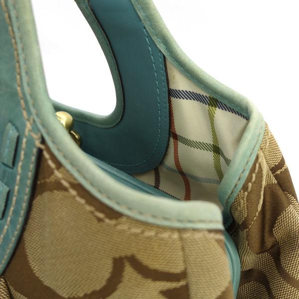 COACH / コーチ ◆エルゴ シグネチャー がま口 トートバッグ 12232 【バッグ/バック/BAG/鞄/カバン】 ブランド【中古】 [0220555930] COACH（コーチ） エルゴ シグネチャー がま口 トートバッグ 12232