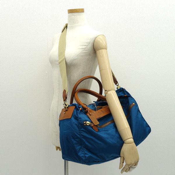 Felisi 20314/1 ボストン ナイロン レザー ネイビー 2WAY Felisi（フェリージ） ボストンバッグ/2way/ナイロン×レザー/ブルー
