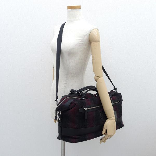 HUNTING WORLD / ハンティングワールド ◆チェック 2WAYボストンバッグ ツイード レザー 【バッグ/バック/BAG/鞄/カバン】 ブランド【中古】 [0220556849] Hunting World（ハンティング・ワールド） チェック 2WAYボストン