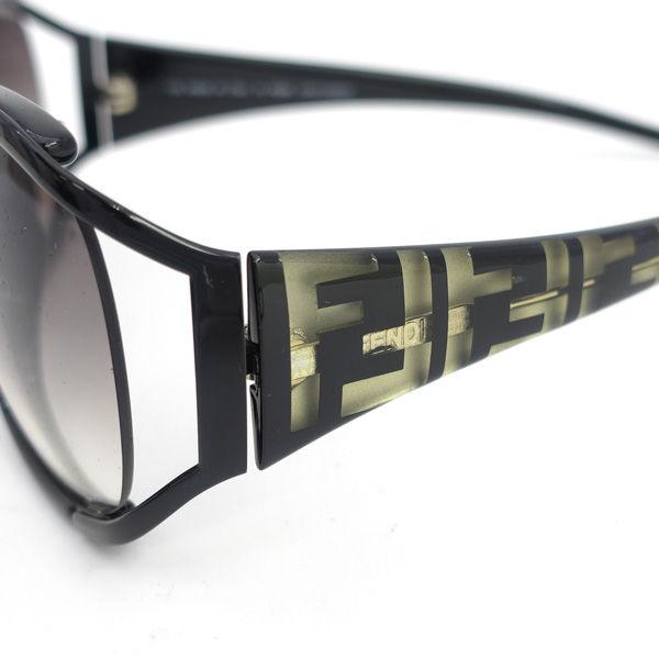 【極美品】FENDI ロゴ サングラス ズッカ柄 ツーポイント FS364AF FENDI（フェンディ） サイドロゴ サングラス ブラック FS427AF