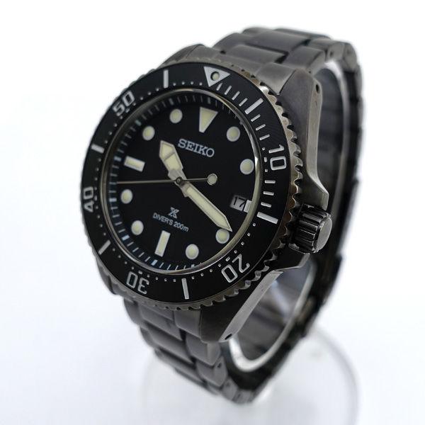 SEIKO / セイコー  プロスペックス ダイバースキューバ ソーラー メンズ腕時計 ブラック SBDJ065 V157-00A0 ブランド 中古の画像