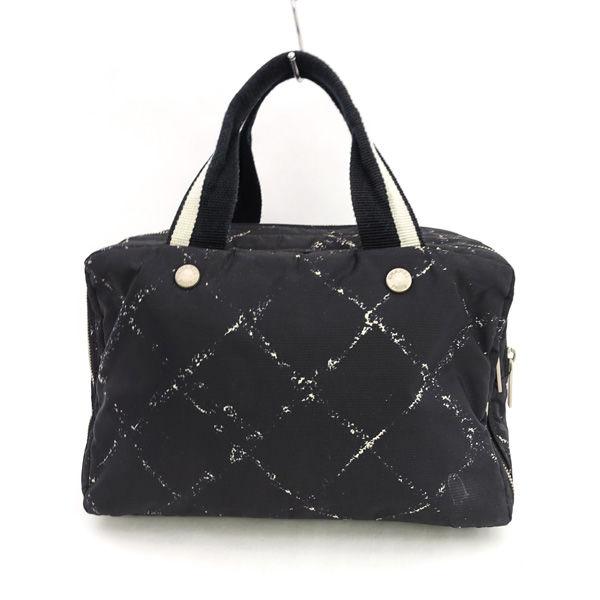 CHANEL シャネル 旧トラベルライン ボストンバッグ ハンドバッグ ブラック CHANEL（シャネル） 旧トラベルライン ミニボストン ハンドバッグ