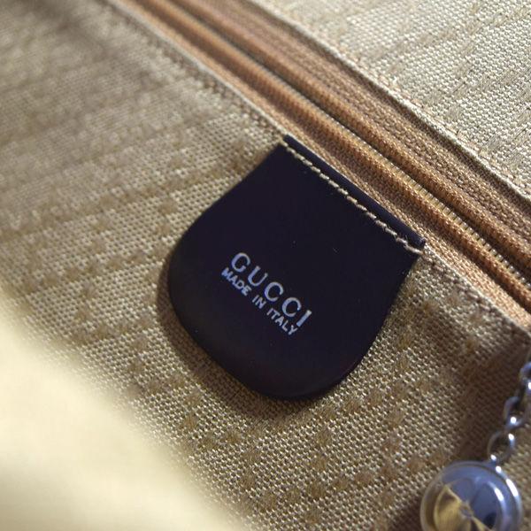 GUCCI（グッチ） バンブー ワンショルダーバッグ エナメル ブラウン