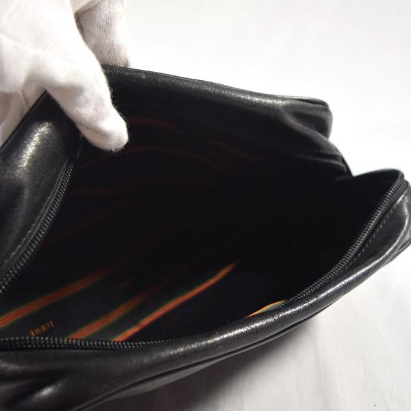 LOEWE（ロエベ） アナグラム クラッチバッグ レザー ブラック ブランド