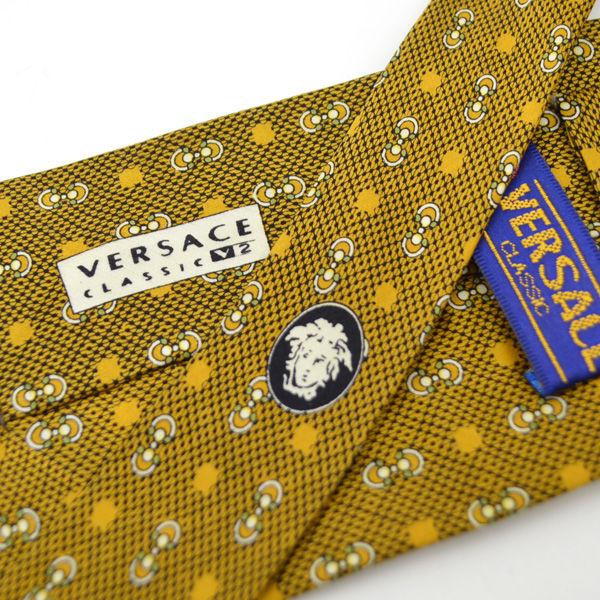 VERSACE / ヴェルサーチ ベルサーチ ネクタイ 黄土色 シルク VERSACE / ヴェルサーチ ベルサーチ ネクタイ 黄土色 シルク