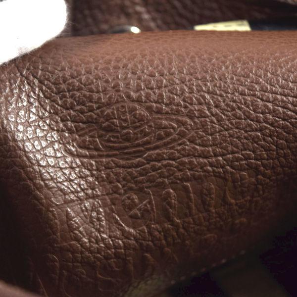 Vivienne Westwood / ヴィヴィアンウエストウッド ■モシーク ショルダー トートバッグ レザー ブラウン  【中古】 Vivienne Westwood（ヴィヴィアンウエストウッド） モシーク