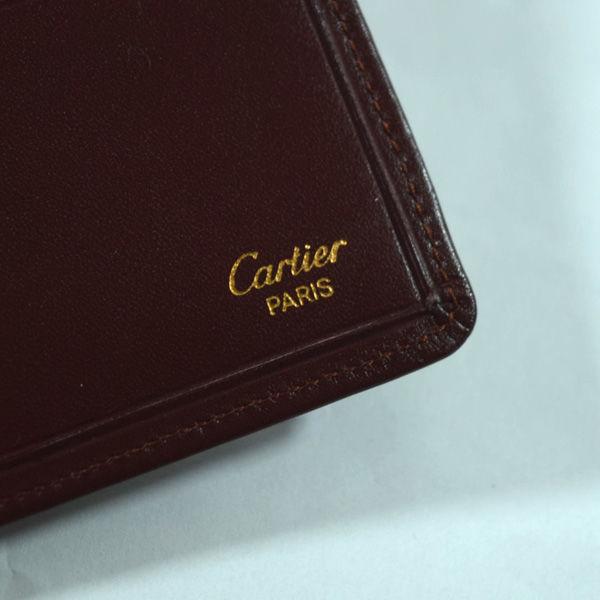 Cartier / カルティエ 財布 札入れ レザー ボルドー ブランド Cartier / カルティエ 財布 札入れ レザー ボルドー ブランド