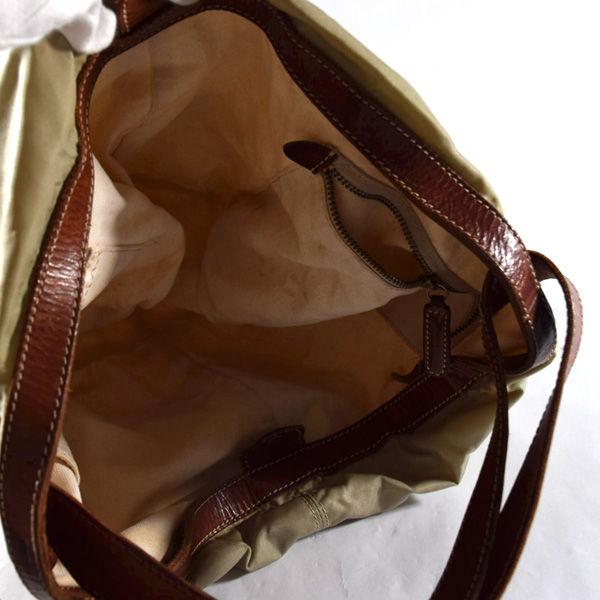 Felisi / フェリージ  ショルダーバッグ ナイロン レザー ベージュ セミショルダーバッグ ブランドB 中古  [0990011865] Felisi（フェリージ） ショルダーバッグ ナイロン レザー ベージュ