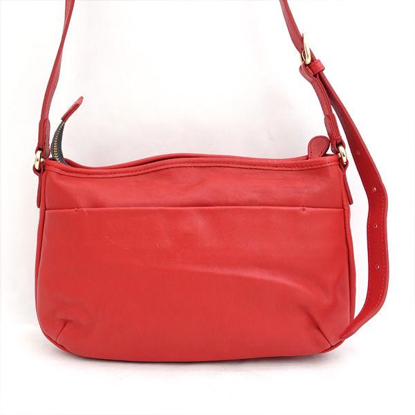 agnes b. b / アニエスベー ショルダーバッグ レザー レッド agnes b. b / アニエスベー ショルダーバッグ レザー レッド