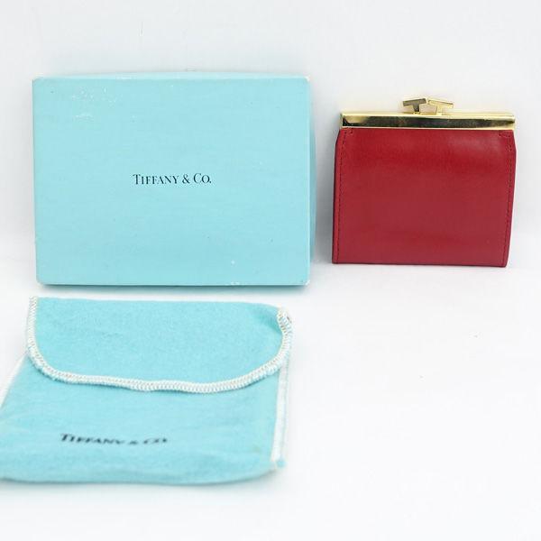 も*ち様 未使用 ティファニー がま口 ケース 小銭入れ 箱付き TIFFANY&Co.（ティファニー） コンパクト がま口 財布 ケース レザー