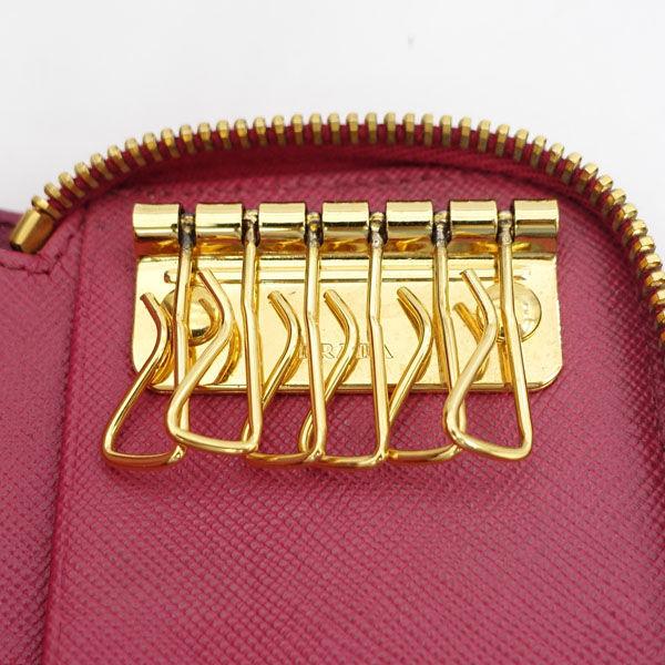 PRADA（プラダ） キーケース レザー 6連 ピンク ゴールド ケース付き 
