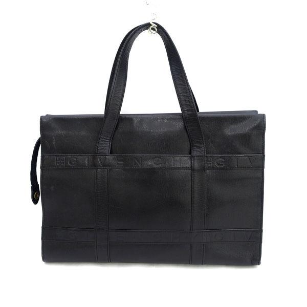 Givenchy ブラックレザートートバッグ GIVENCHY（ジバンシィ） GIVENCHY / ジバンシー レザー トートバッグ