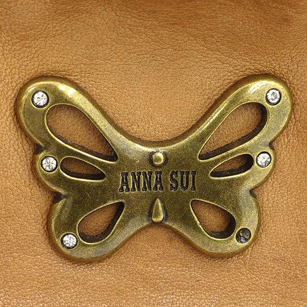 ANNA SUI（アナスイ） ショルダーバッグ レザー ブラウン 蝶 ブランド