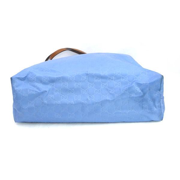 GUCCI / グッチ GGトートバッグ ハンドバッグ ライトブルー ナイロン
