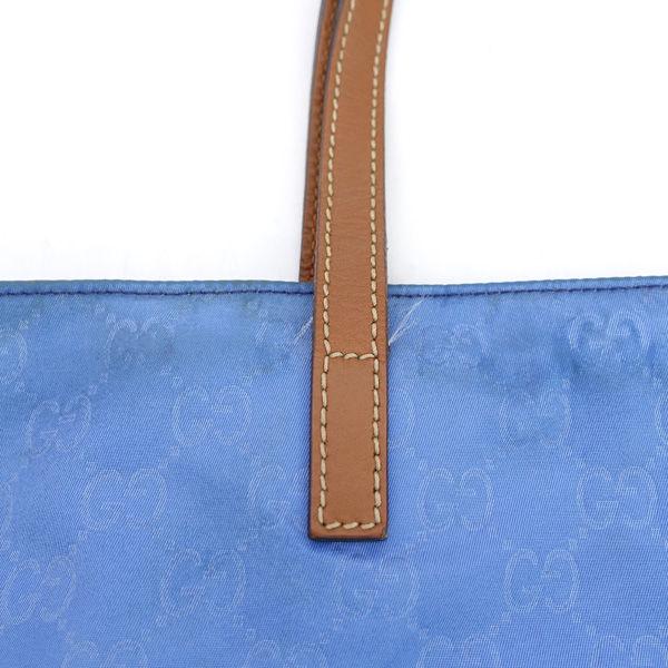 GUCCI / グッチ GGトートバッグ ハンドバッグ ライトブルー ナイロン