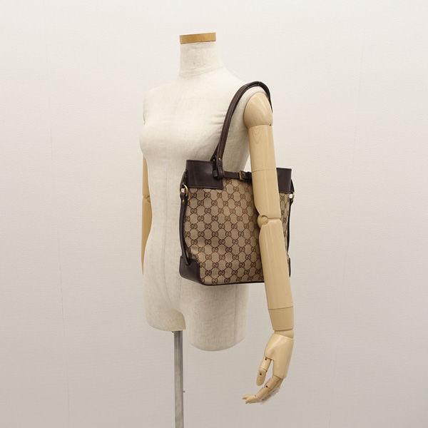 GUCCI / グッチ GGキャンバス トートバッグ ブラウン 107757-213048
