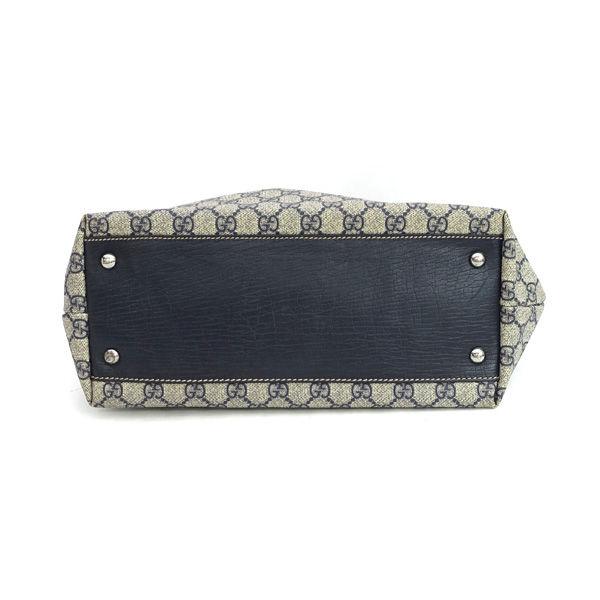 GUCCI / グッチ GGスプリーム トートバッグ PVCレザー ネイビー