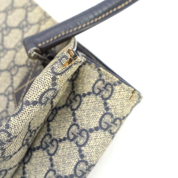 GUCCI / グッチ GGスプリーム トートバッグ PVCレザー ネイビー
