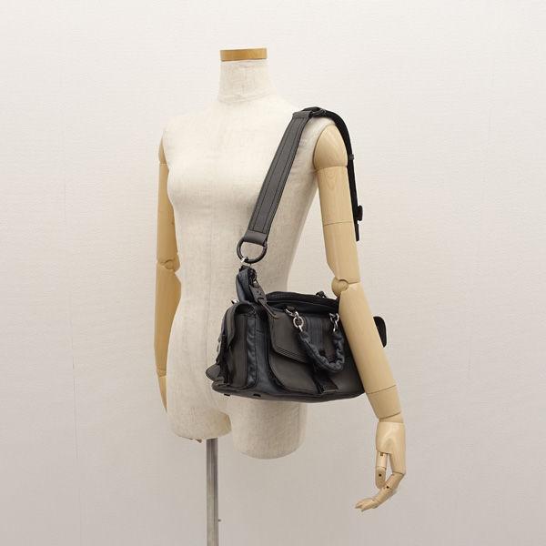 DIESEL（ディーゼル） 2WAY ミニボストン ハンドバッグ レザー グレー