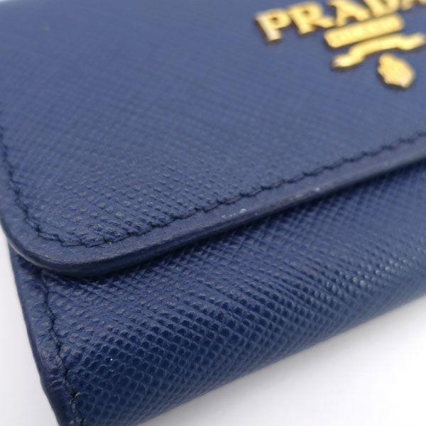 PRADA（プラダ） 6連 キーケース レザー ブルー ブランド 中古