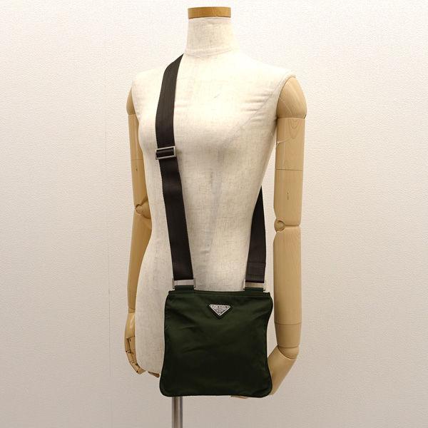 PRADA / プラダ ■クロスボディ ショルダーバッグ ナイロン グリーン 【バッグ/バック/BAG/鞄/カバン】 ブランド【中古】 [0990015098] PRADA（プラダ） クロスボディ ショルダーバッグ ナイロン グリーン
