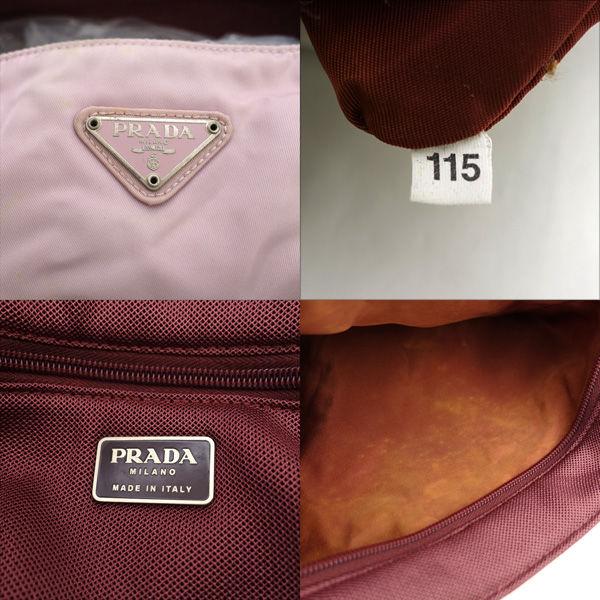 PRADA（プラダ） トートバッグ セミショルダー ナイロン ピンク エンジ