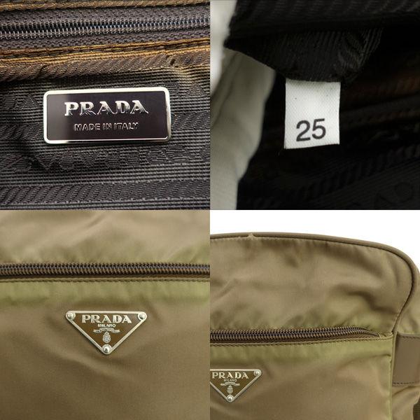 PRADA / プラダ ■クロスボディ ショルダーバッグ ナイロン カーキ BT0168 【バッグ/バック/BAG/鞄/カバン】 ブランド【中古】 [0990015163] PRADA（プラダ） クロスボディ ショルダーバッグ ナイロン カーキ