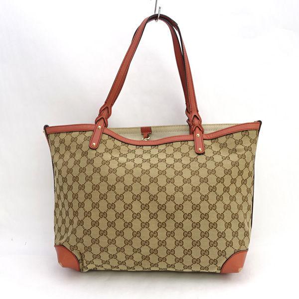 GUCCI / グッチ GGキャンバス トートバッグ ブラウン ベージュ 247209 ブランド 中古_1