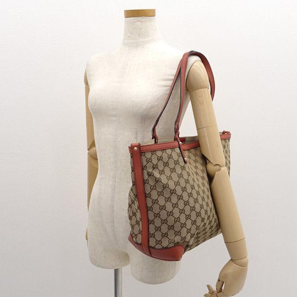 GUCCI / グッチ GGキャンバス トートバッグ ブラウン ベージュ 247209 ブランド 中古_9