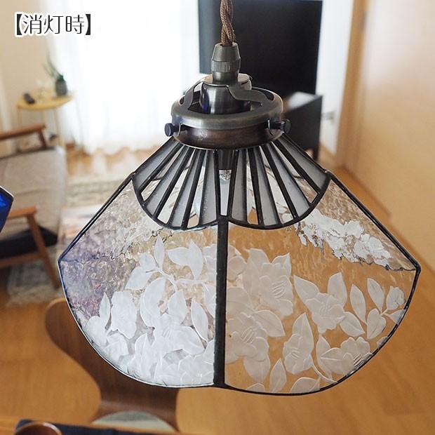 照明器具 ペンダントライト おしゃれ ステンドグラス サンドブラスト