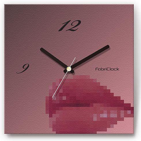 壁掛け時計 モザイクリップ ファブリクロック ファブリック ウォールクロック 掛時計 壁時計 かけ時計 スイープ とけい くちびる｜shop-askm